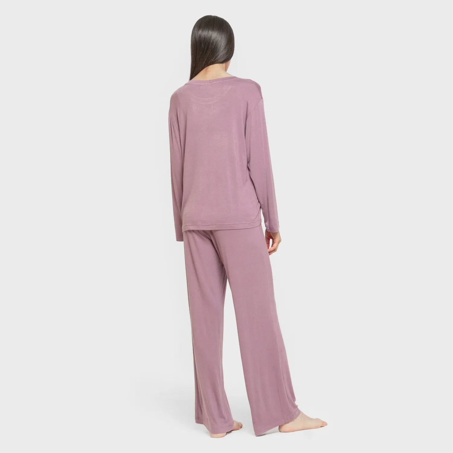 Pijama largo viscosa mujer liso