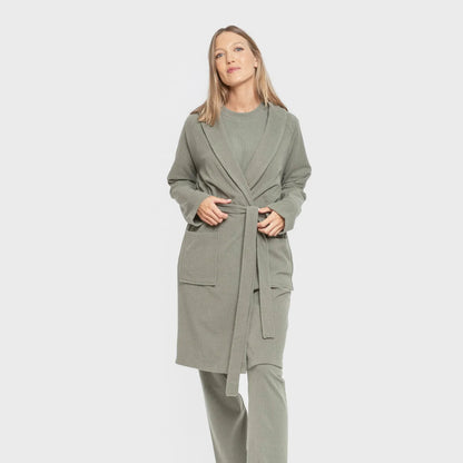 ROBE RIB WIDE LISTRADO SOLTO