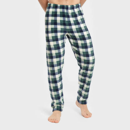 Pijama coral hombre Cuadro Ferni azul marino