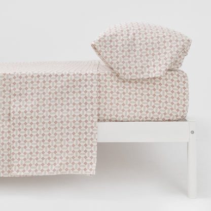 Juego de sábanas Enrieta rosa keike - topo