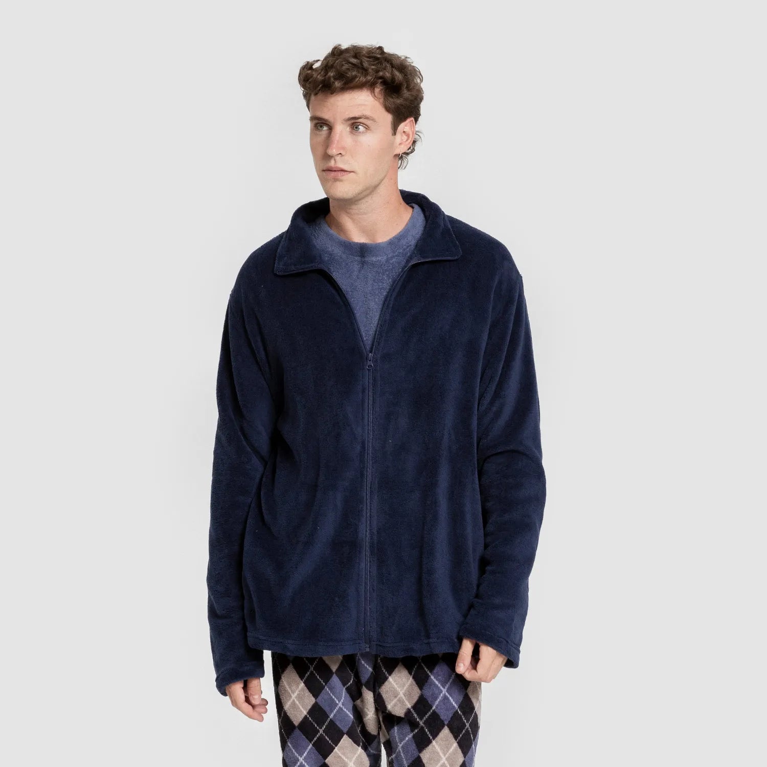 Sudadera coral hombre lisa