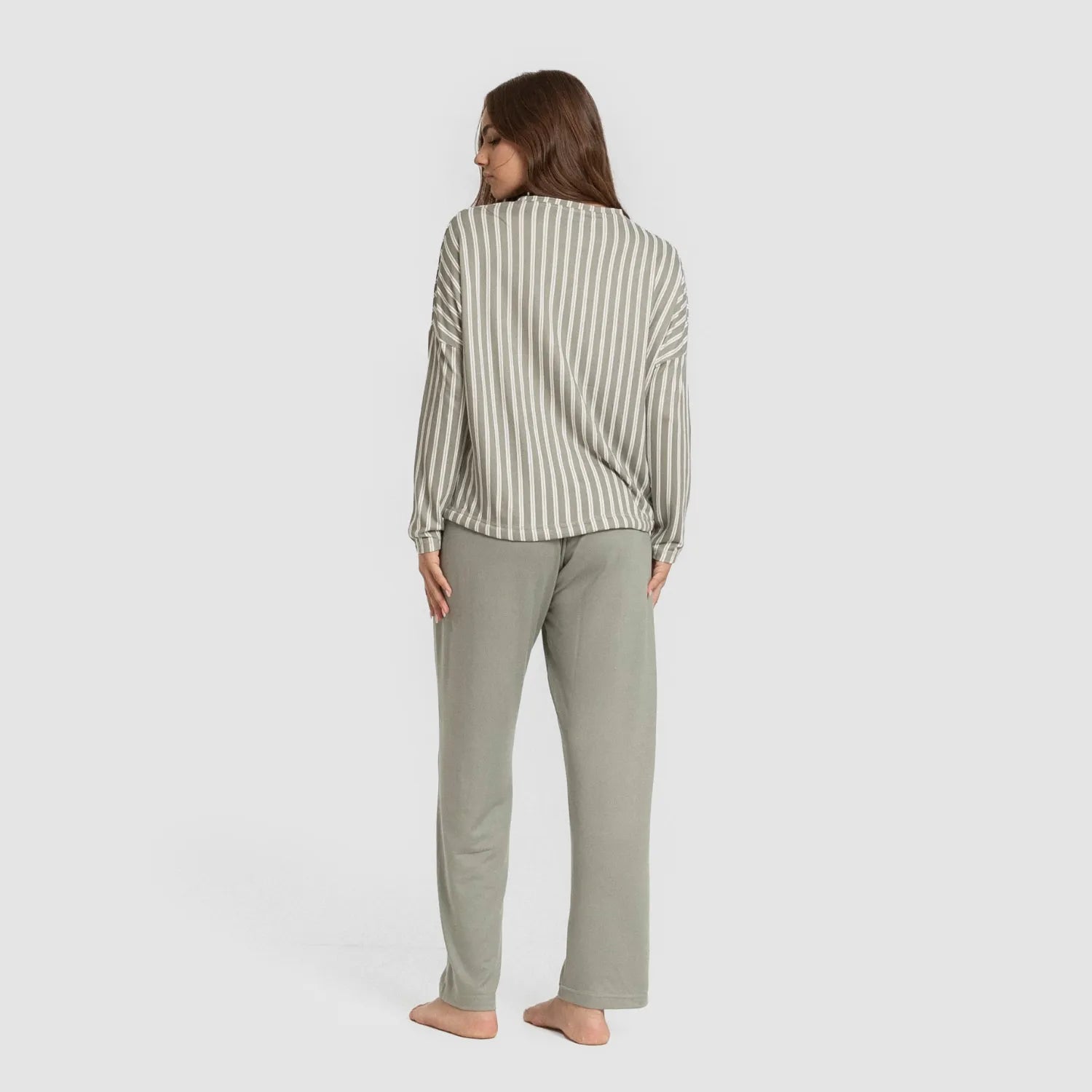 Pijama largo Secret mujer Raya Marsella verde caceria