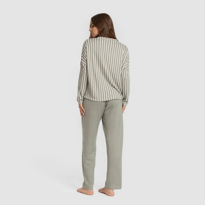 Pijama largo Secret mujer Raya Marsella verde caceria