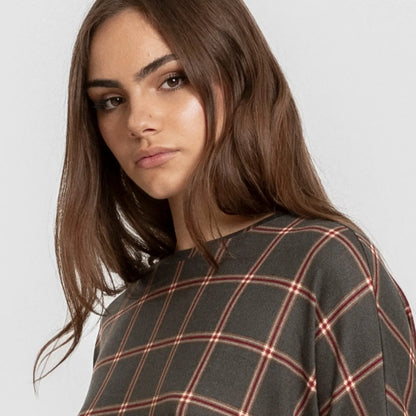 Pijama largo Secret mujer Cuadro Nelby verde caceria