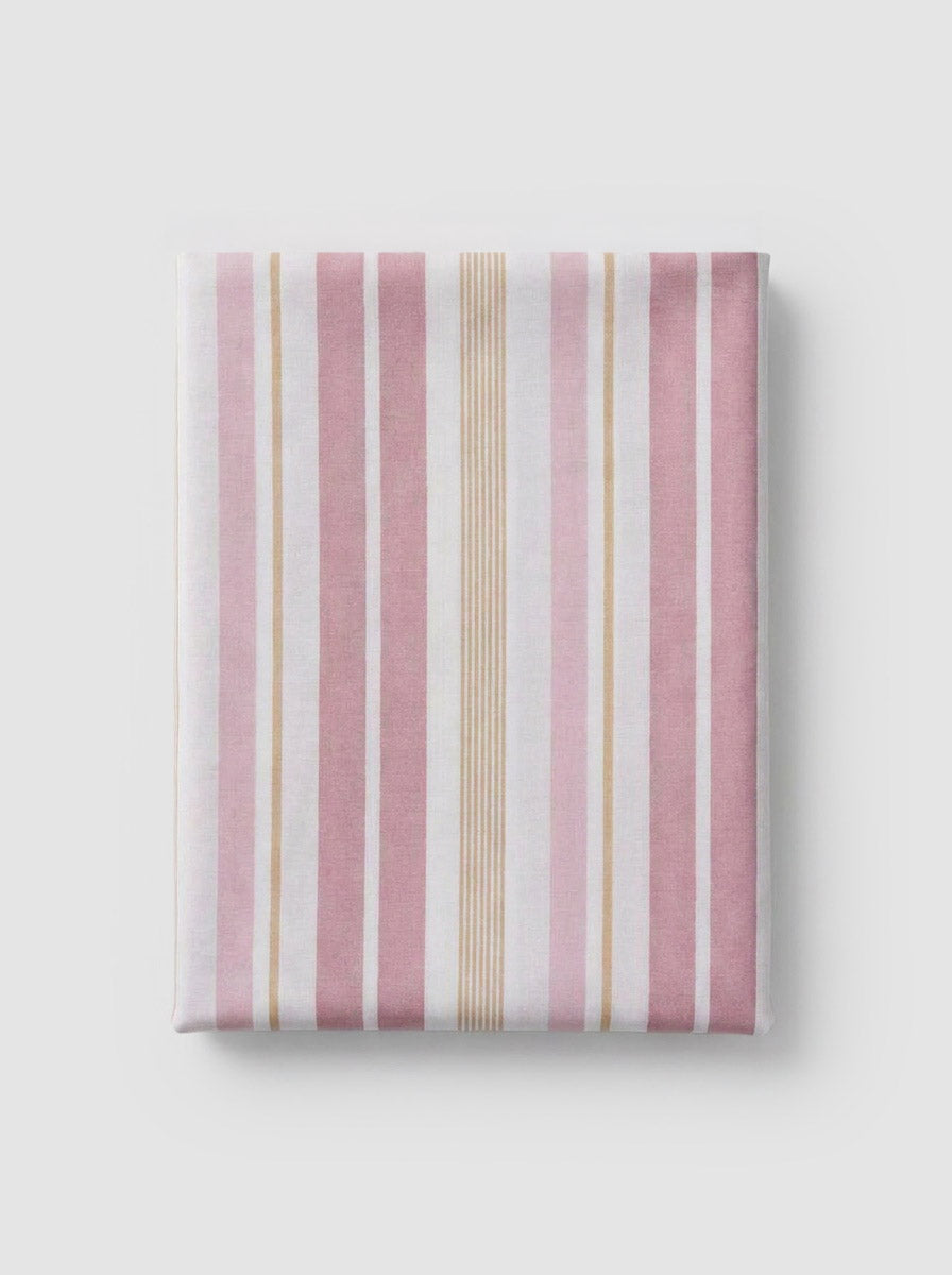 Set di lenzuola in cotone percalle raya calendula marsala