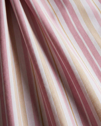 Set di lenzuola in cotone percalle raya calendula marsala