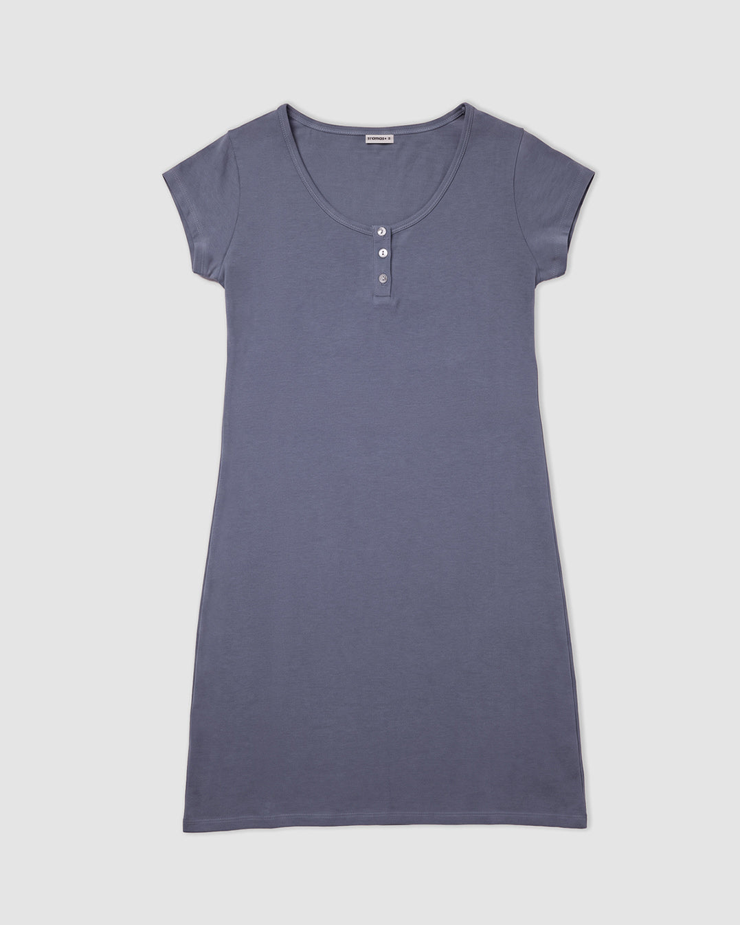 Camisón corto de algodón ídigo