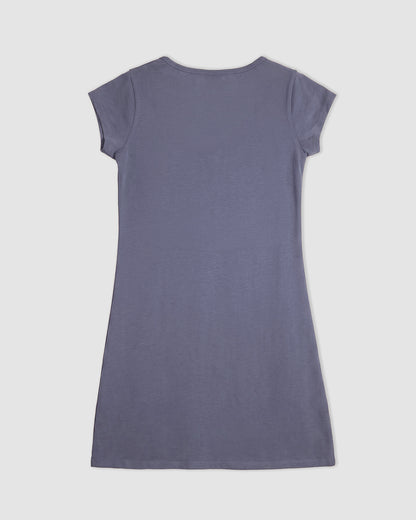Camisón corto de algodón ídigo