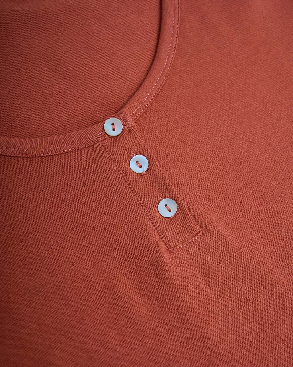 Camisón corto de algodón teja
