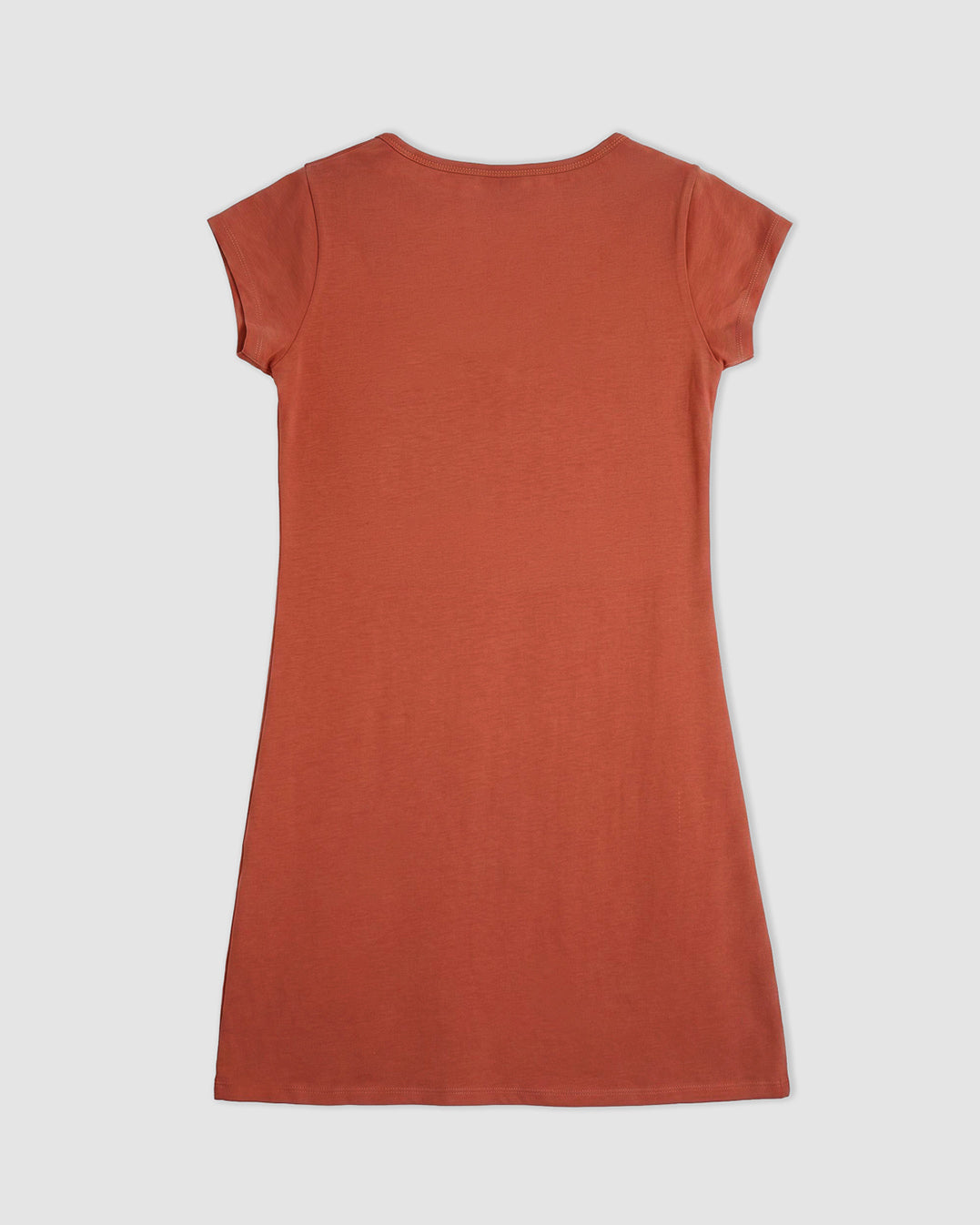 Camisón corto de algodón teja