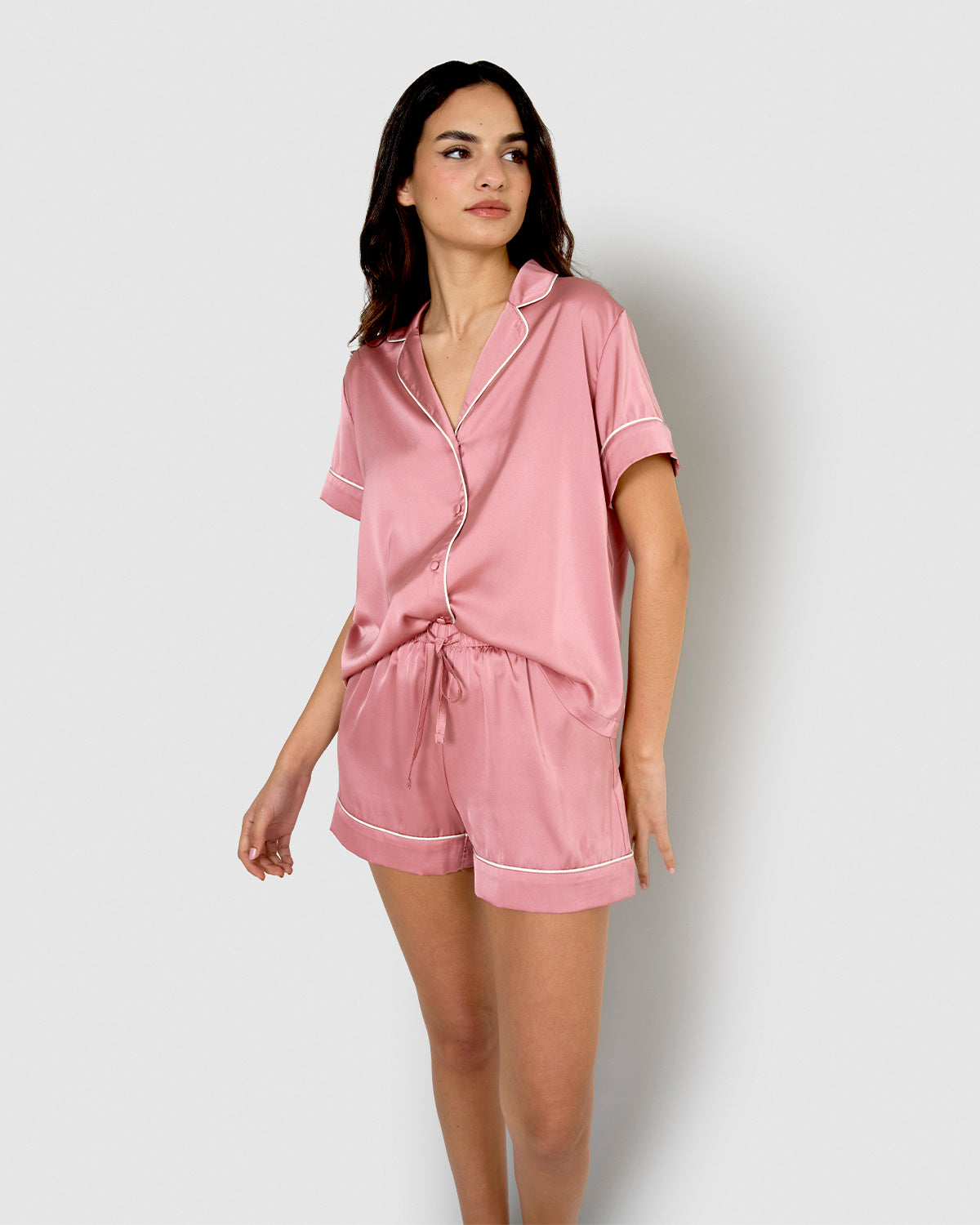 Pigiama da donna in raso crt m/c
