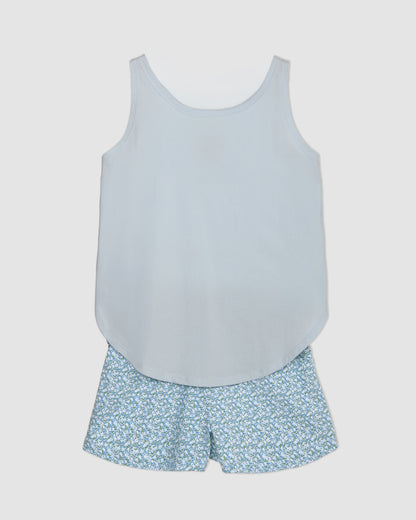 Pijama tirantes algodón nicole azul