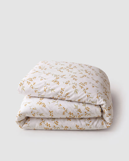 Funda nórdica algodón percal mimosa ocre
