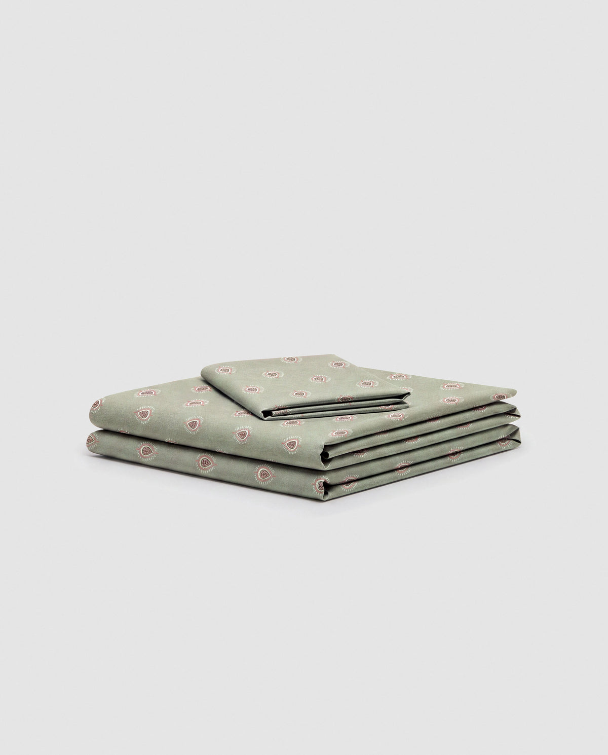 Ensemble de draps en coton vert Alessia