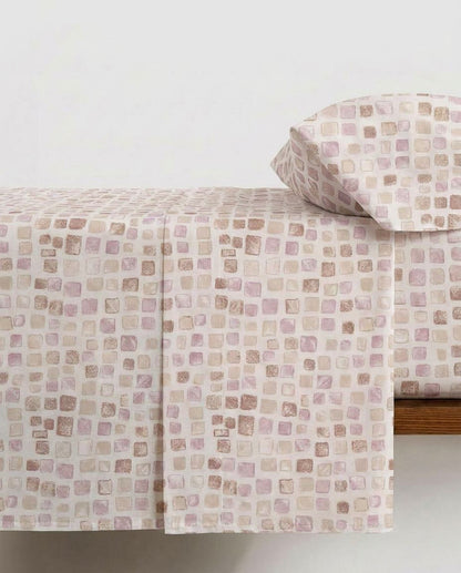 Juego de sábanas algodón pins rosa keike