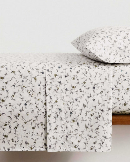 Parure de draps en coton Triana Dry Green – Keike Blue – Haut