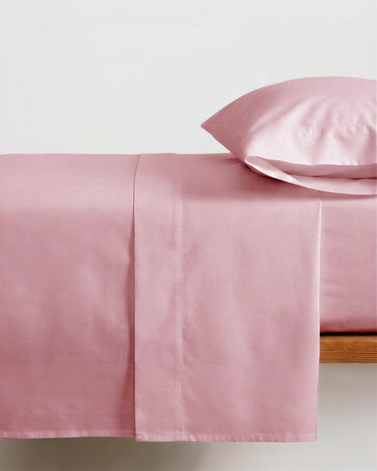 ensemble de draps en coton mauve uni