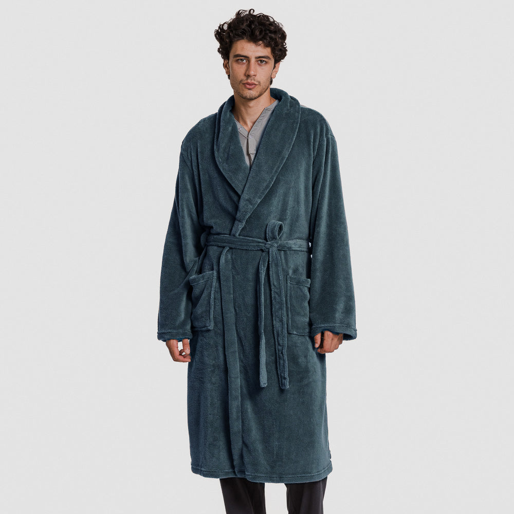 Bata coral hombre lisa