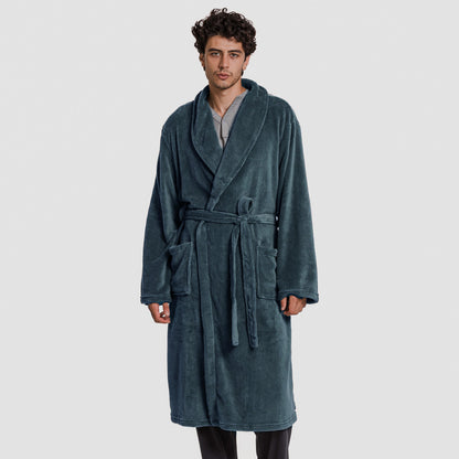 Bata coral hombre lisa