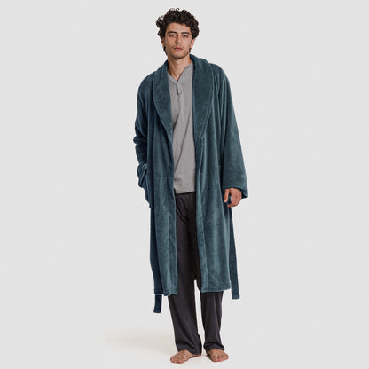 Bata coral hombre lisa