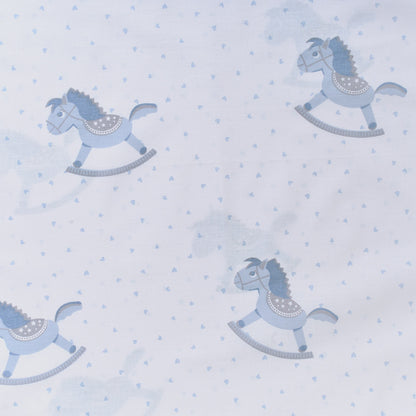 Juego de sábanas de cuna de algodón caballitos