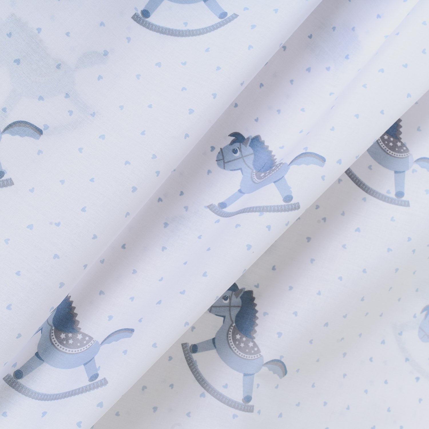 Juego de sábanas de cuna de algodón caballitos