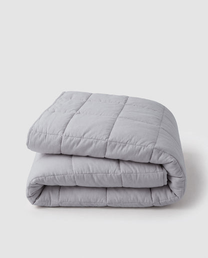 Couette unie effet vieilli gris