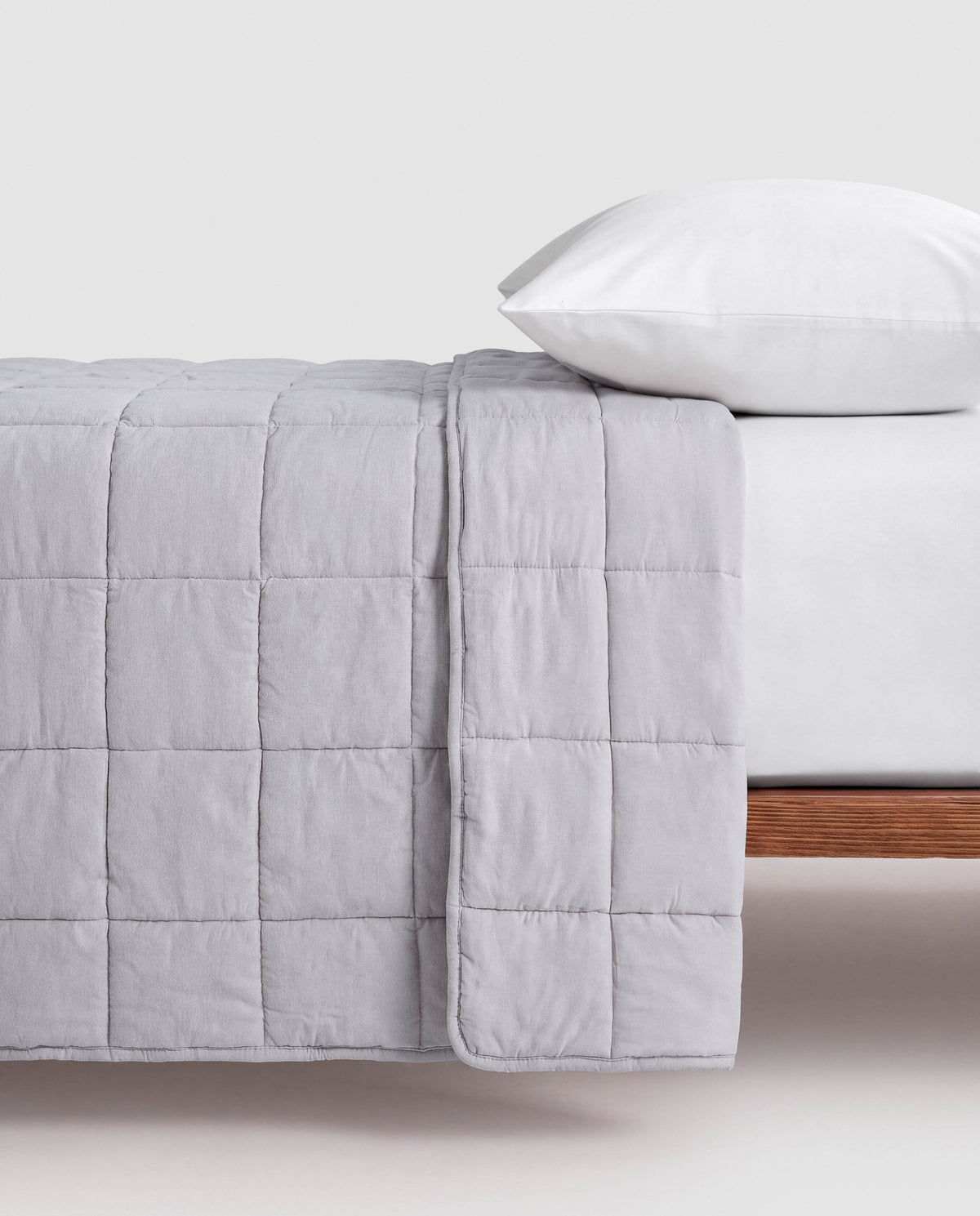 Couette unie effet vieilli gris
