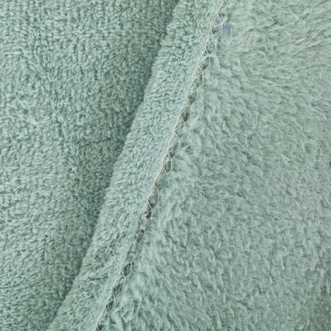 Plain coral fleece crib sheet set