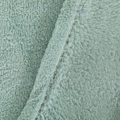 Plain coral fleece crib sheet set