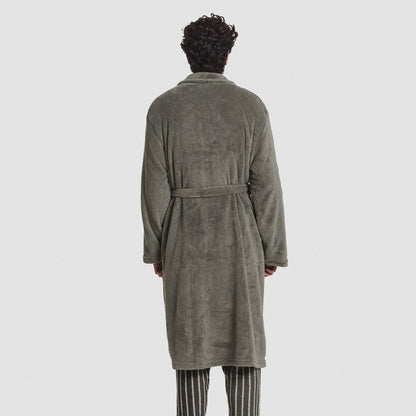 Bata coral hombre lisa