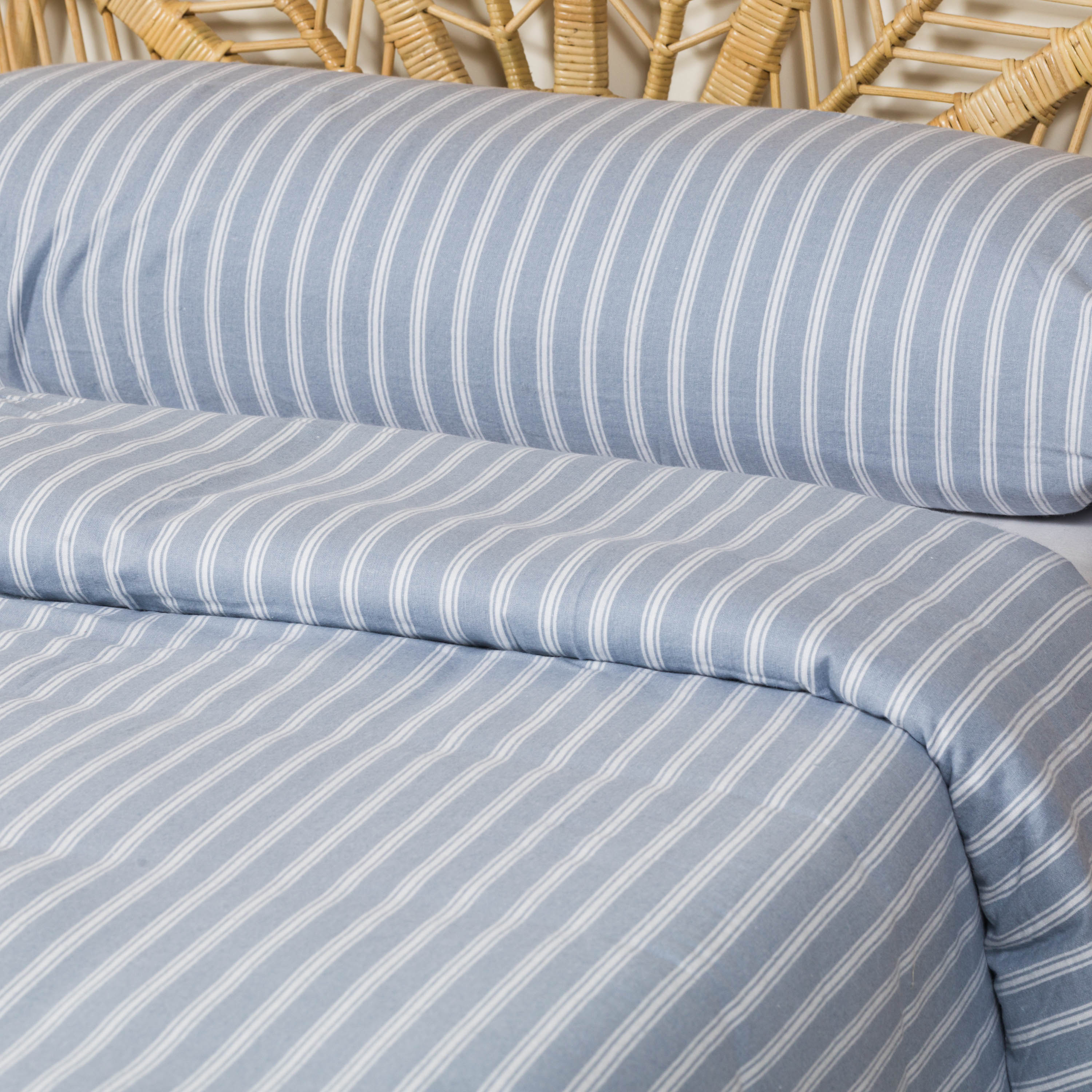 COPRIPIUMINO IN FLANELLA A RIGHE MARSIGLIA