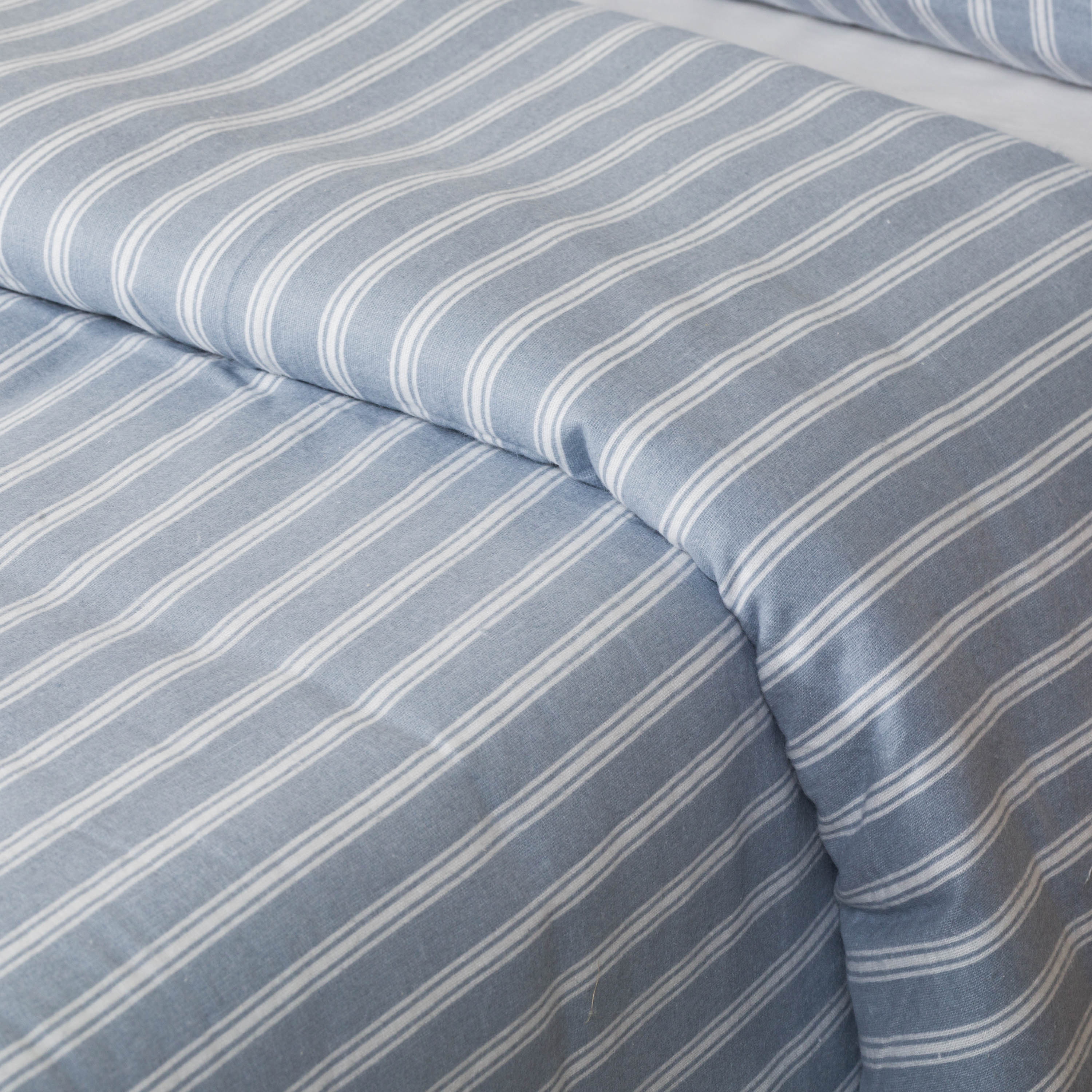 COPRIPIUMINO IN FLANELLA A RIGHE MARSIGLIA