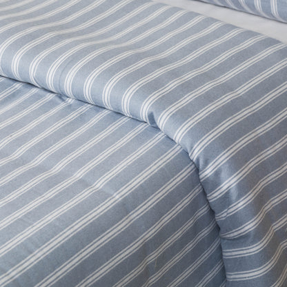 COPRIPIUMINO IN FLANELLA A RIGHE MARSIGLIA