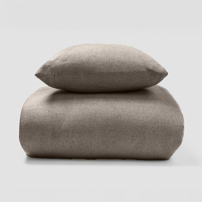 Housse de couette en flanelle unie