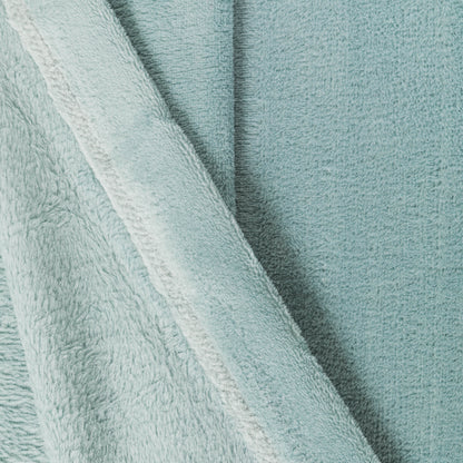 Plain coral fleece crib sheet set