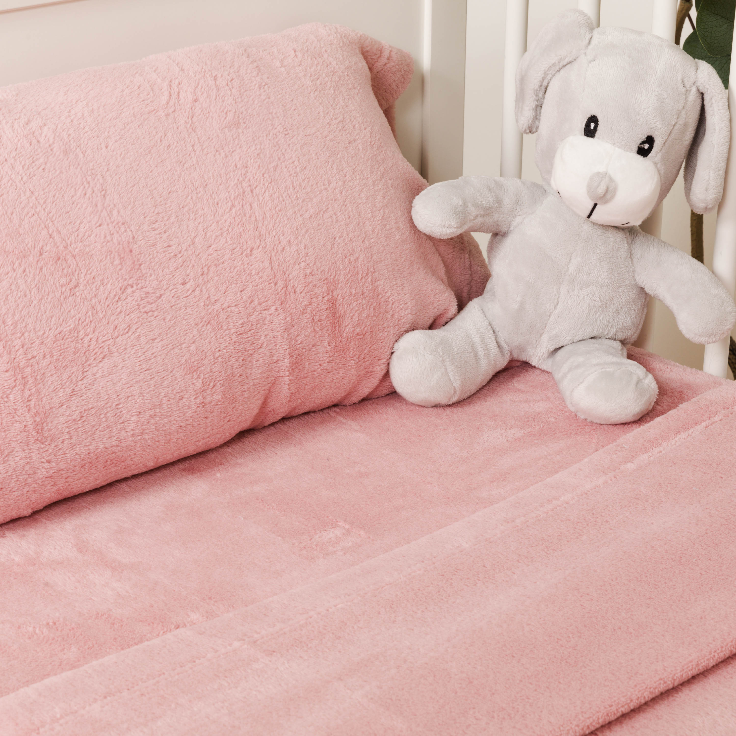 Juego de sábanas coralina cuna lisas