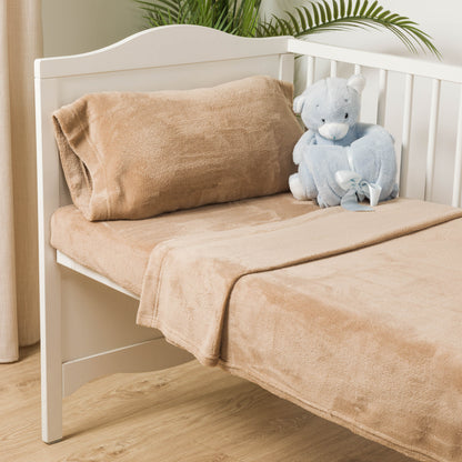 Conjunto de lençóis lisos de lã coral