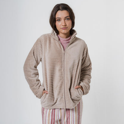 Sudadera terciopelo Raya lisa