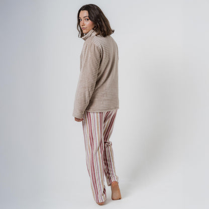 Sudadera terciopelo Raya lisa