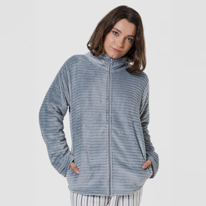 Sudadera terciopelo Raya lisa