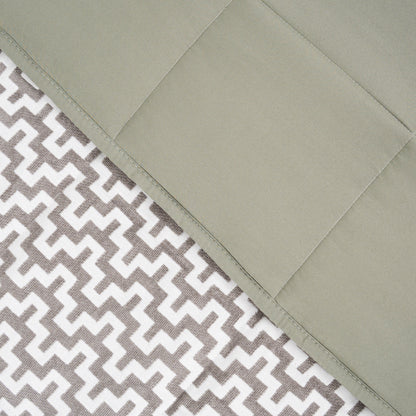 Colcha jacquard chenilla Tebas verde seco