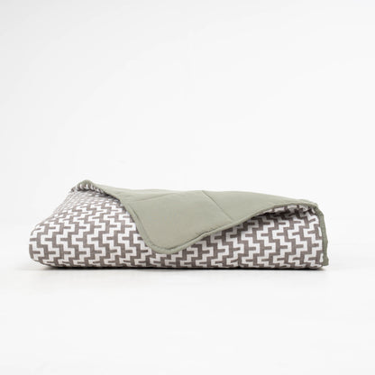 Colcha jacquard chenilla Tebas verde seco