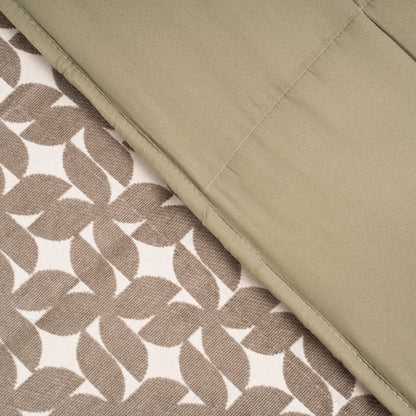 Colcha jacquard chenilla Keira verde seco