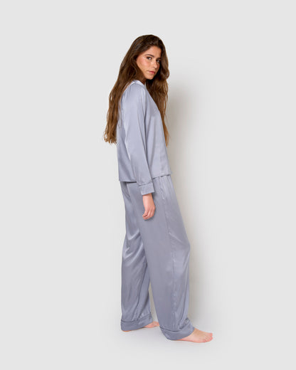 Pijama largo satén friday índigo