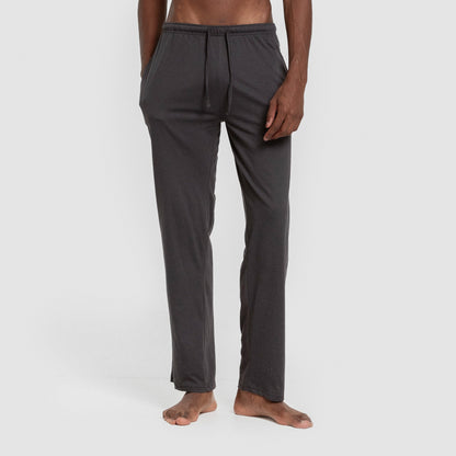 Pijama largo hombre con botones gris verdoso - marino