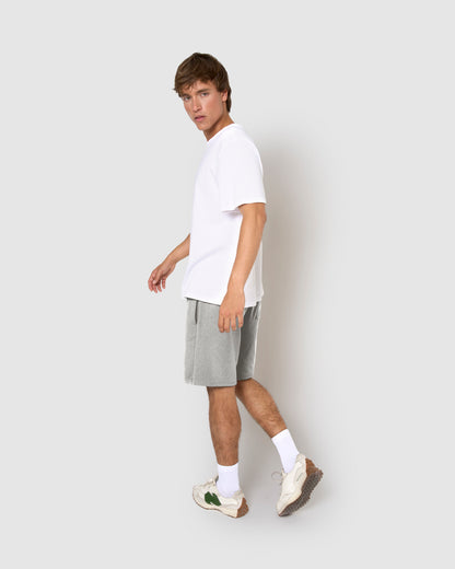 Pantalón corto básico deportivo liso gris claro