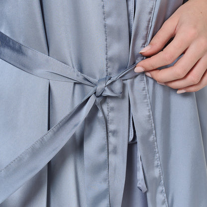 Robe curta de cetim para mulher Friday Solid Índigo