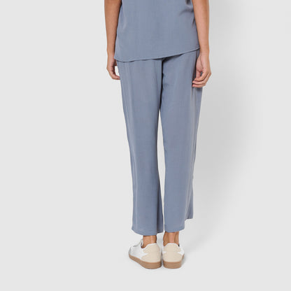 Pantalón largo viscosa bambula liso índigo