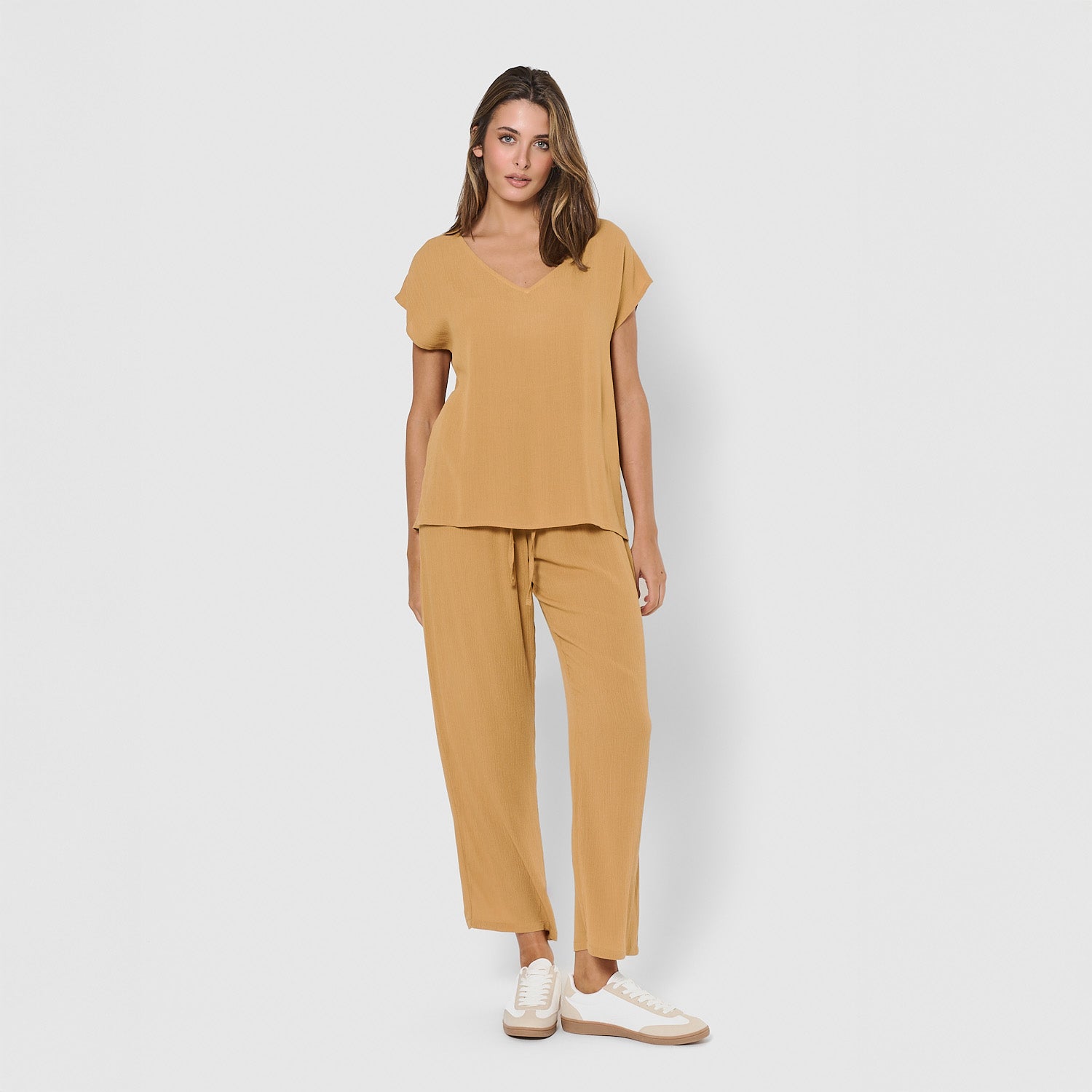 Pantalón largo viscosa bambula liso